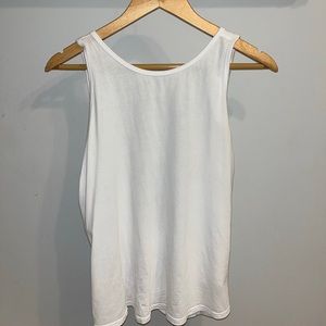 Lululemon white tank - open back with tie